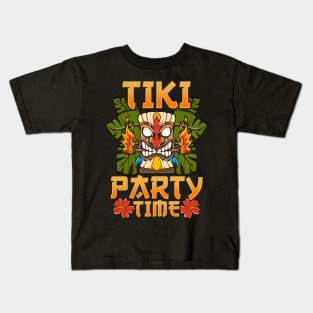 Adorable & Cute Tiki Party Time Island Luau Kids T-Shirt